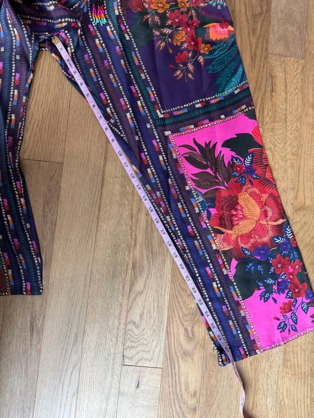 Farm Rio Colorful Printed Button Down & Cropped Pants Set – Women’s XL - Picture 14 of 15